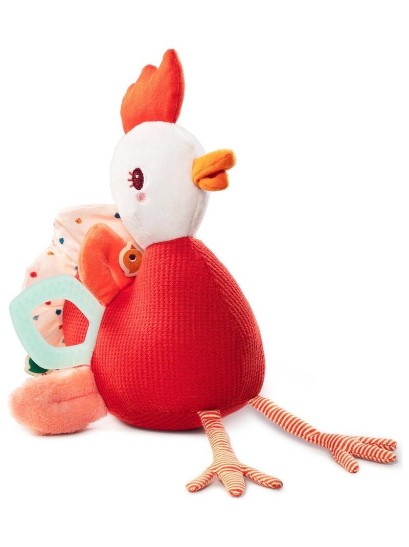 Peluche d'activités Paulette la poule Rouge - Kiabi