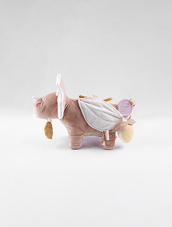 Peluche d'activités Popsie en Veloudoux® et mousseline de coton, poudré Noukie's