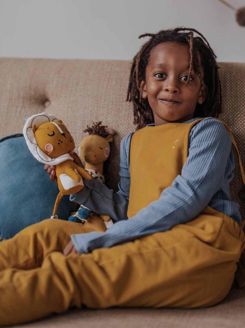 Peluche  dans un coffret cadeau, Lion Picca Loulou Moutarde - Kiabi