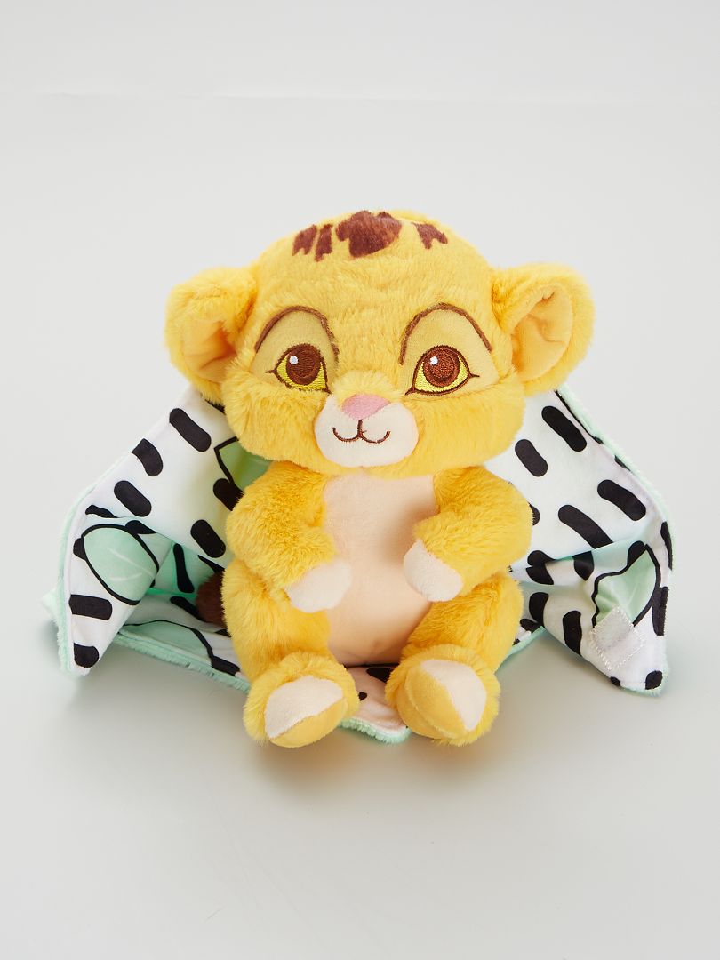 Peluche Simba Le roi lion et sa couverture doudou - Disney