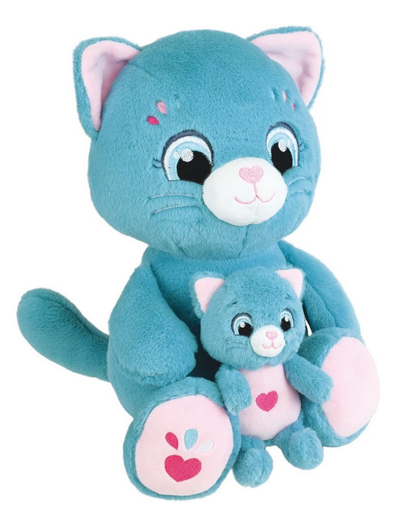 Peluche Douce interactive TOONIES maman chat et bébé chat - Haut 26 cm Bleu - Kiabi