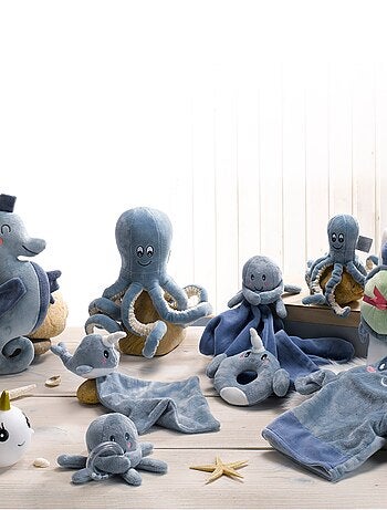 Peluche doudou hochet Narval la licorne