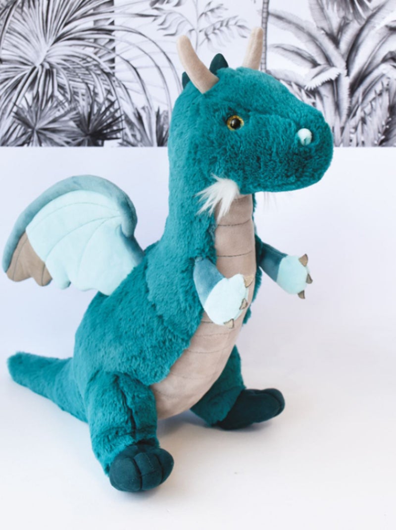 Peluche Dragon Emeraude 40 cm Bleu - Kiabi