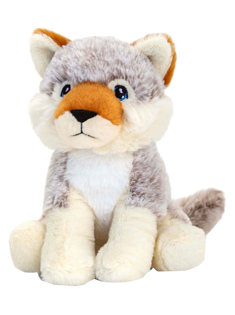 Peluche éco responsable KeelECO - loup Beige - Kiabi