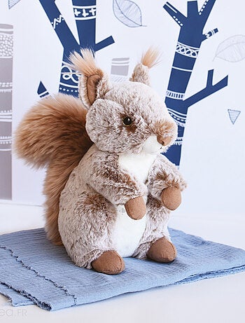 Peluche écureuil ou renard polyester collection DANS LA CAMPAGNE Ecureuil