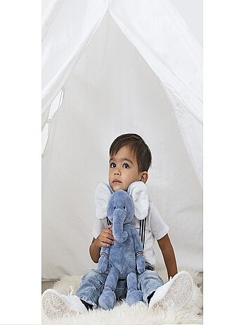 Peluche eléphant bleu emoji 40 cm