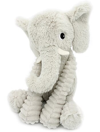 Peluche éléphant maman et son bébé gris