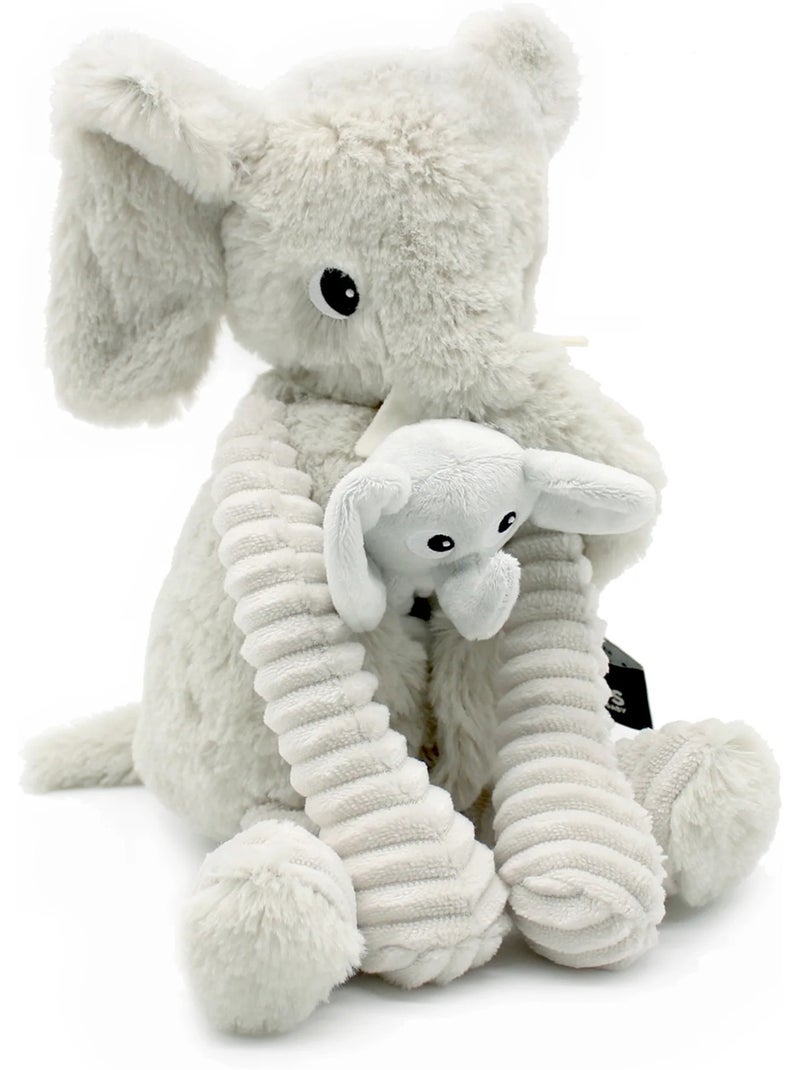 Peluche éléphant maman et son bébé gris Gris - Kiabi