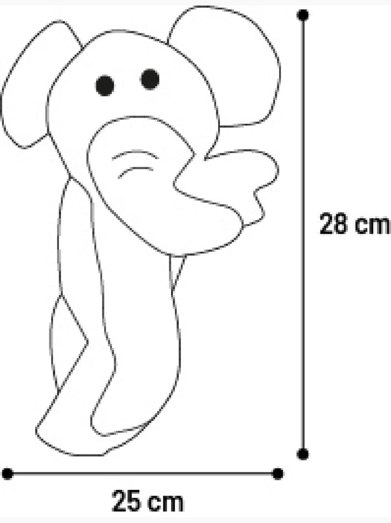 Peluche éléphant pour chien Blanc - Kiabi