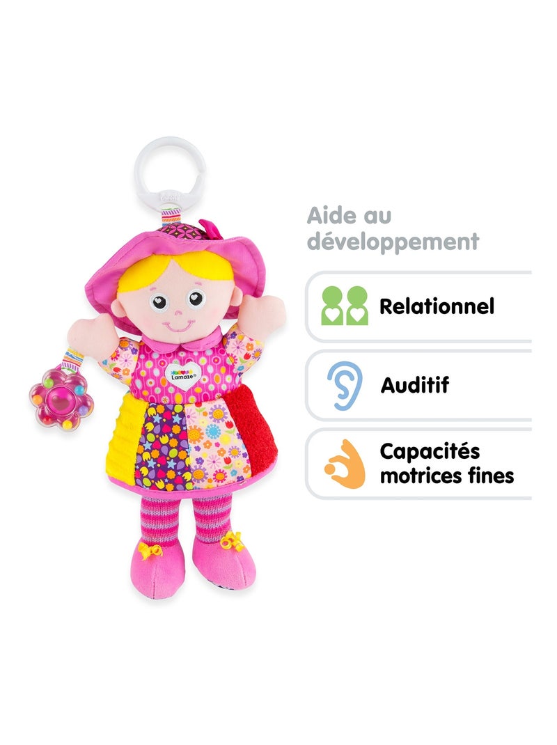 Peluche emilie mon amie à clip pour landau et poussette Multicolore - Kiabi