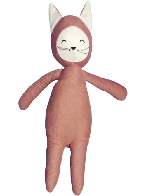 Peluche en coton bio renard argile Buddy (28 cm) - Kiabi