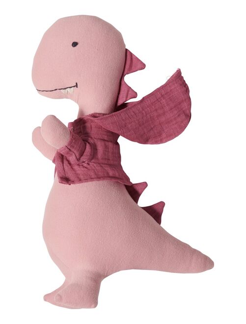 Peluche en coton mousseline dinosaure Vert Rose 40 cm - N/A - Kiabi - 39.90€