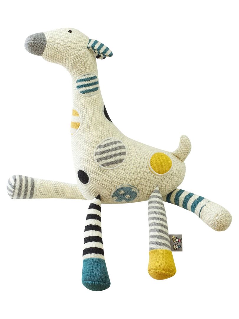 Peluche en coton maille tricot - Doudou Girafe - Multicolore - Kiabi -  21.45€