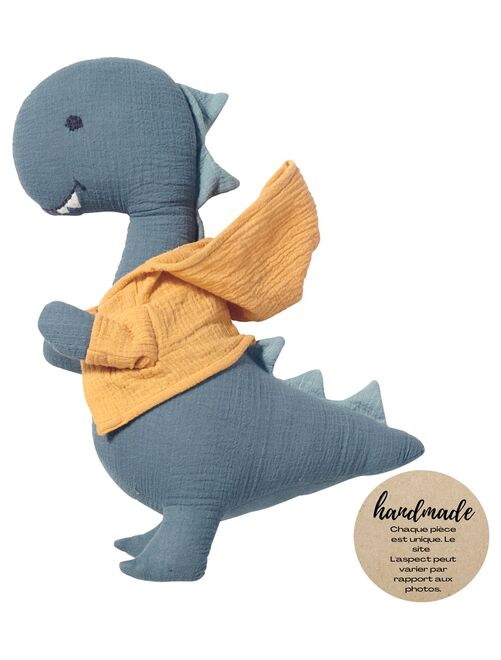 Peluche en coton mousseline dinosaure 40 cm - Kiabi