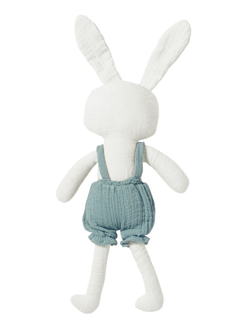 Doudou lapin en coton et mousseline pour bébé • Ma Peluche