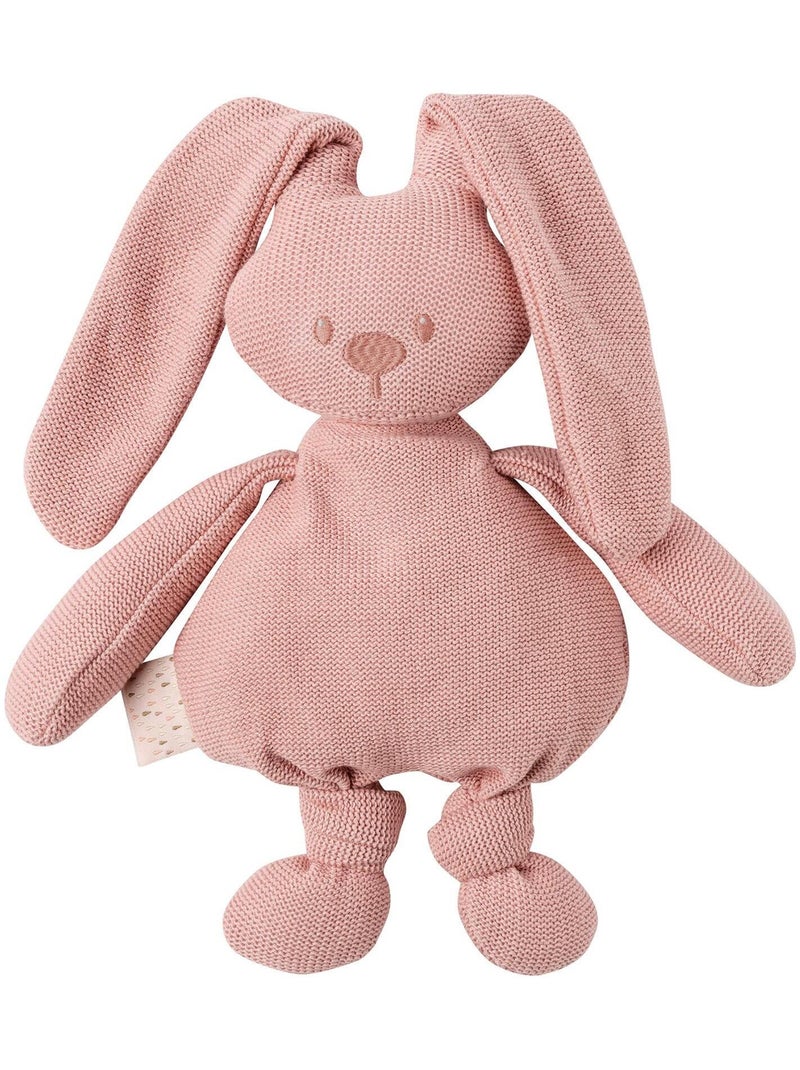 Peluche en tricot lapin rose Lapidou (36 cm) Rose - Kiabi