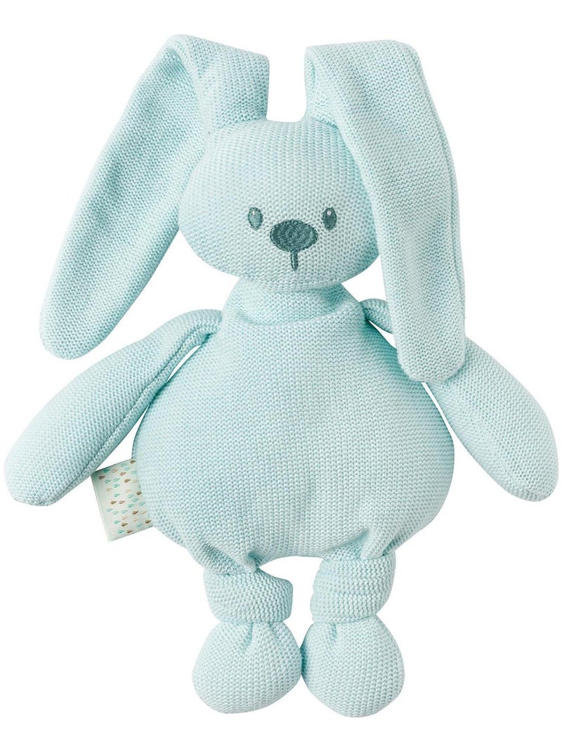 Peluche En Tricot Lapin Vert Menthe Lapidou (36 Cm) Vert d'eau - Kiabi