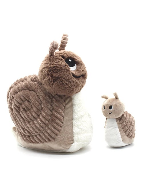 Peluche escargot maman et son bébé marron - Kiabi