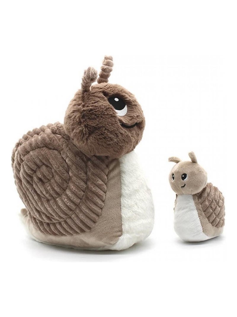 Peluche escargot Speedou maman et son bébé marron beige Multicolore - Kiabi