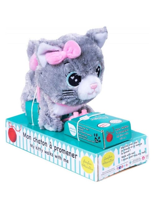 Peluche filoguidée chat -  Moustache marche avec moi - Kiabi