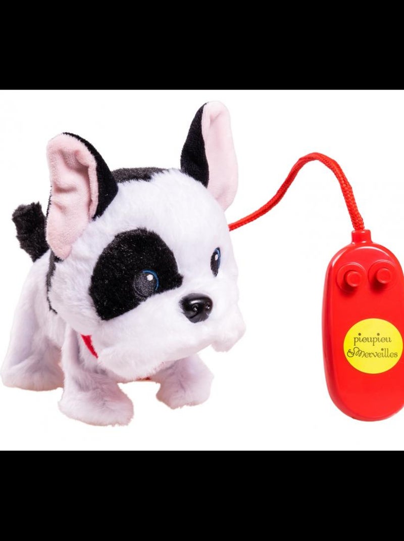 Peluche filoguidée chien - Ray marche avec moi ! Blanc Noir - Kiabi