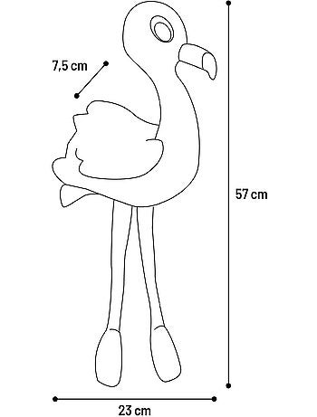 Peluche flamant rose grand yeux pour chien
