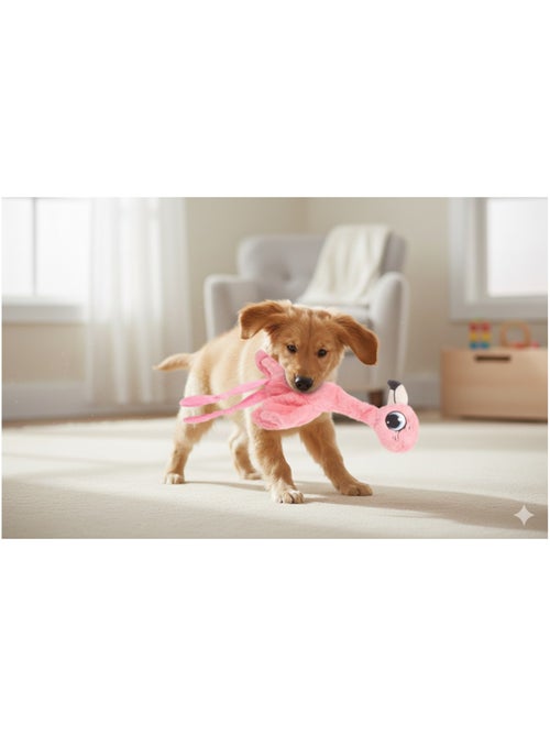 Peluche Flamant rose grand yeux pour chien - Kiabi