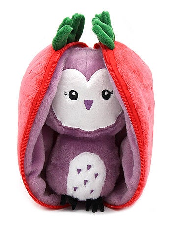 Peluche flipetz chouette fraise