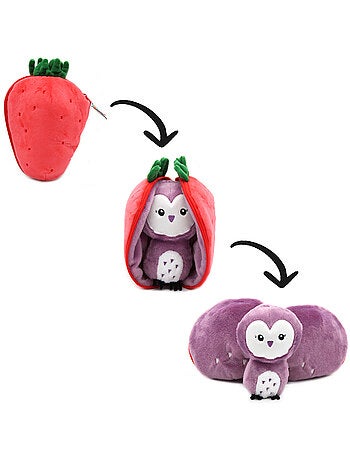 Peluche flipetz chouette fraise
