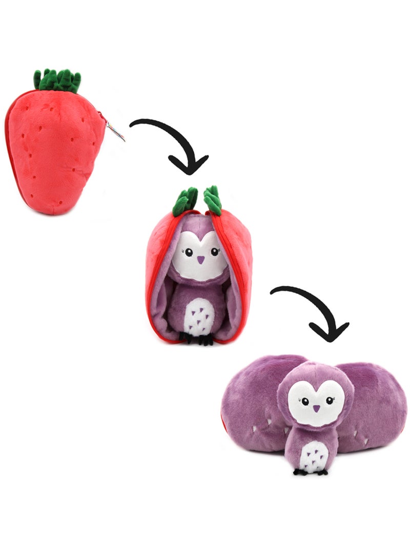 Peluche Flipetz Chouette Fraise Rouge - Kiabi