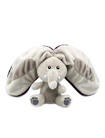 Peluche flipetz eléphant aubergine