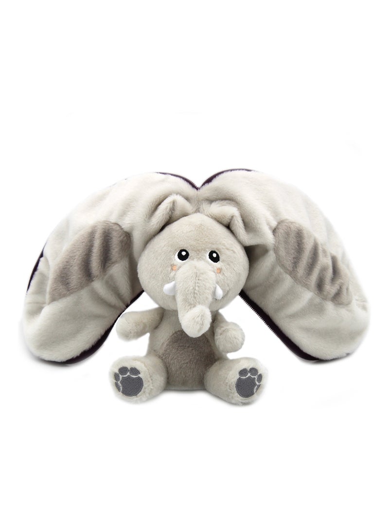 Peluche Flipetz Eléphant Aubergine Violet - Kiabi