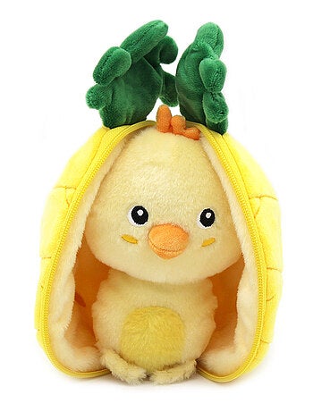 Peluche flipetz poussin ananas
