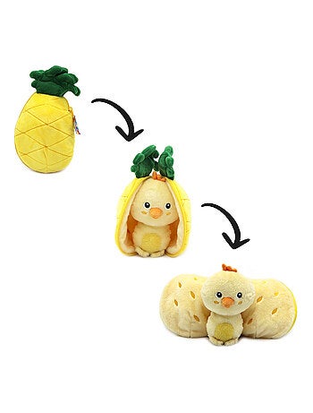 Peluche flipetz poussin ananas