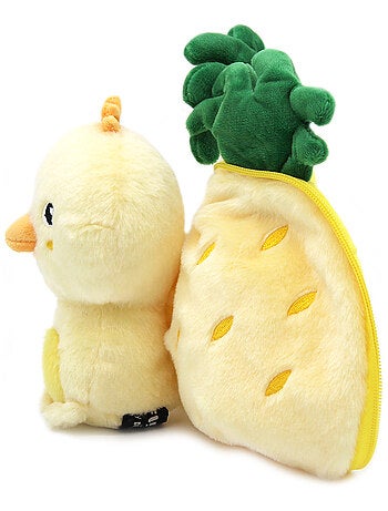 Peluche flipetz poussin ananas