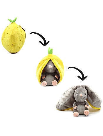Peluche flipetz eléphant aubergine
