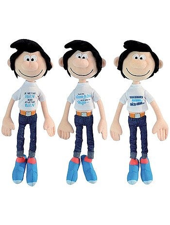 Peluche gaston lagaffe - lot de 3 - messages - 30 cm - jemini