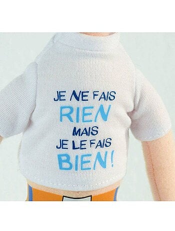 Peluche gaston lagaffe - lot de 3 - messages - 30 cm - jemini