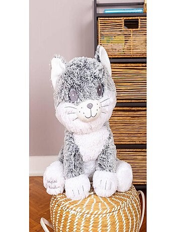 Peluche géante Chat Moustache - Made in France