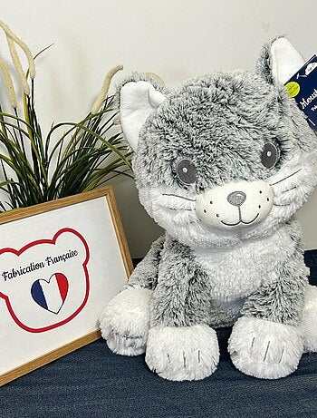 Peluche géante Chat Moustache - Made in France