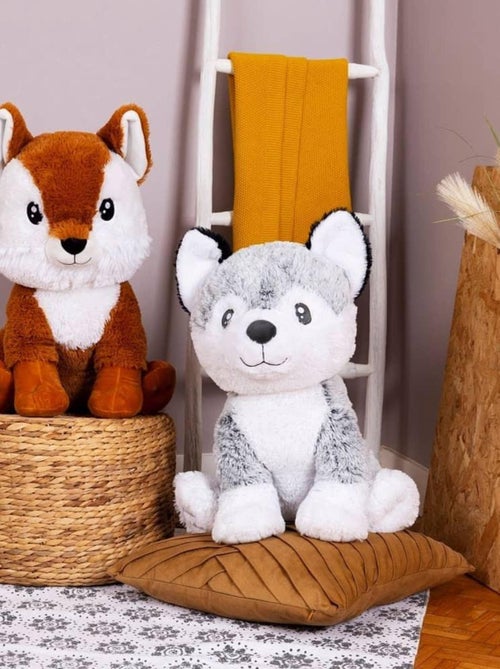 Peluche géante Chien Husky Kodi - Made in France - Kiabi