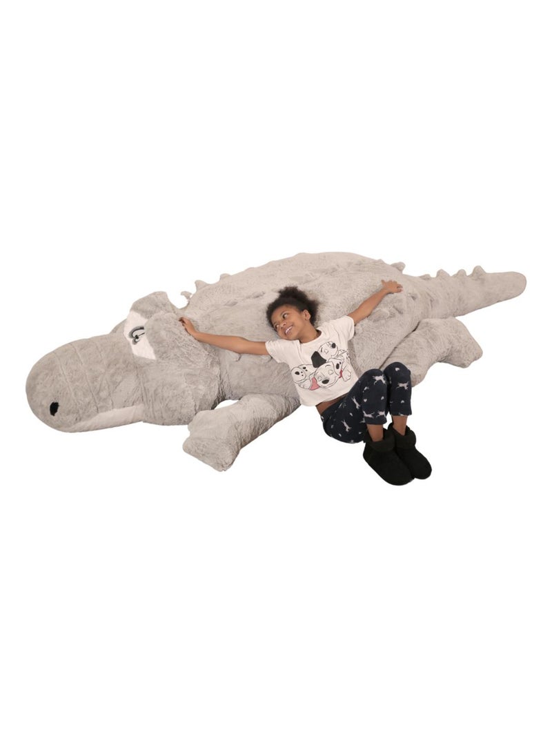 Peluche Géante Crocodile 300 cm - Câlins Réconfortants - Bananair Gris - Kiabi