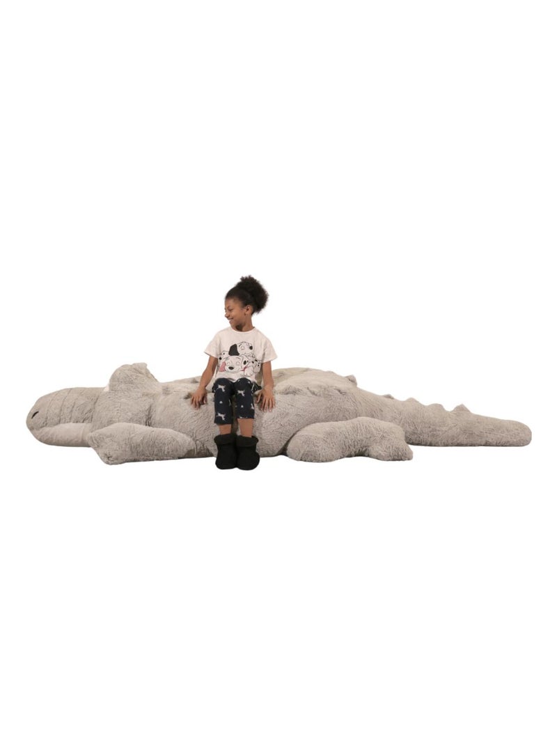 Peluche Géante Crocodile 300 cm - Câlins Réconfortants - Bananair Gris - Kiabi