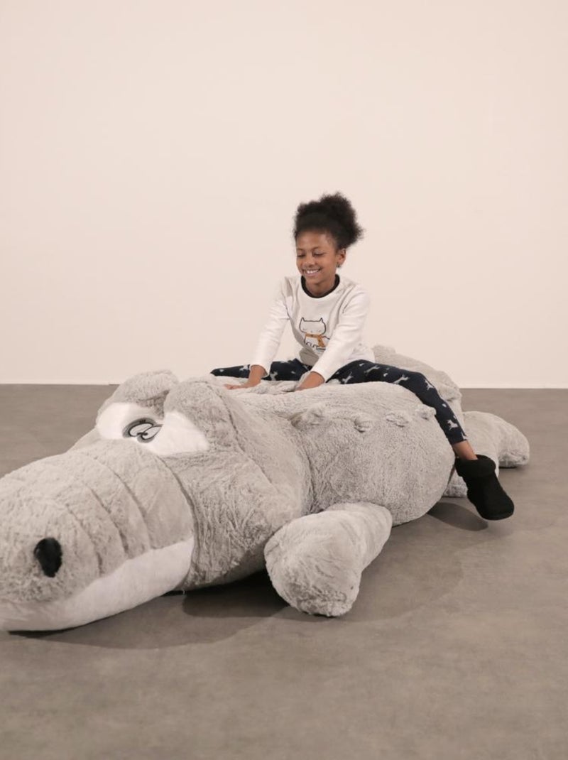 Peluche Géante Crocodile 300 cm - Câlins Réconfortants - Bananair Gris - Kiabi