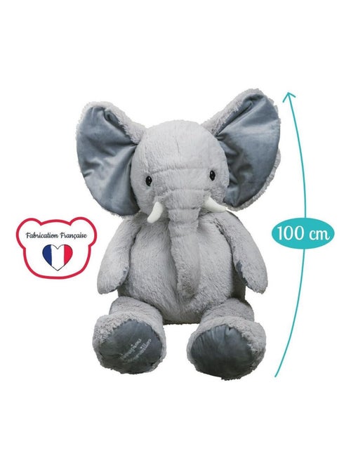 Peluche géante Eléphant Jojo - Made in France - Kiabi