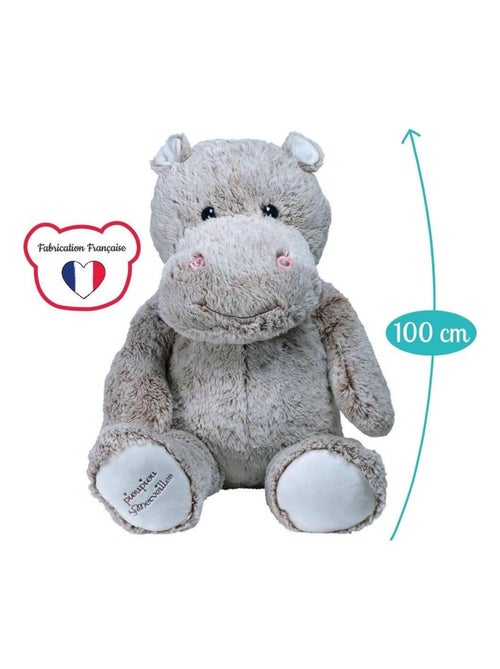 Peluche géante hippo Léo - Made in France - Kiabi