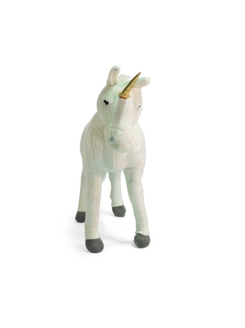 Peluche géante licorne - 80 cm Blanc - Kiabi