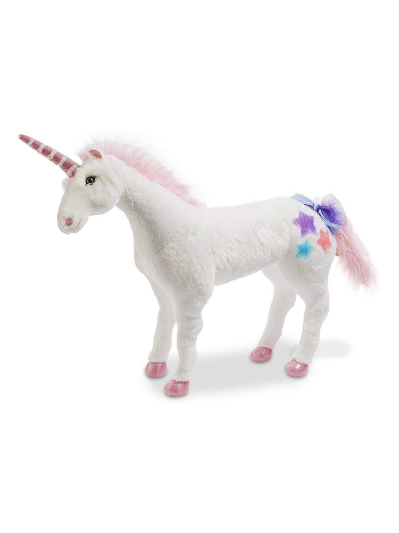 Peluche géante Licorne Blanc - Kiabi