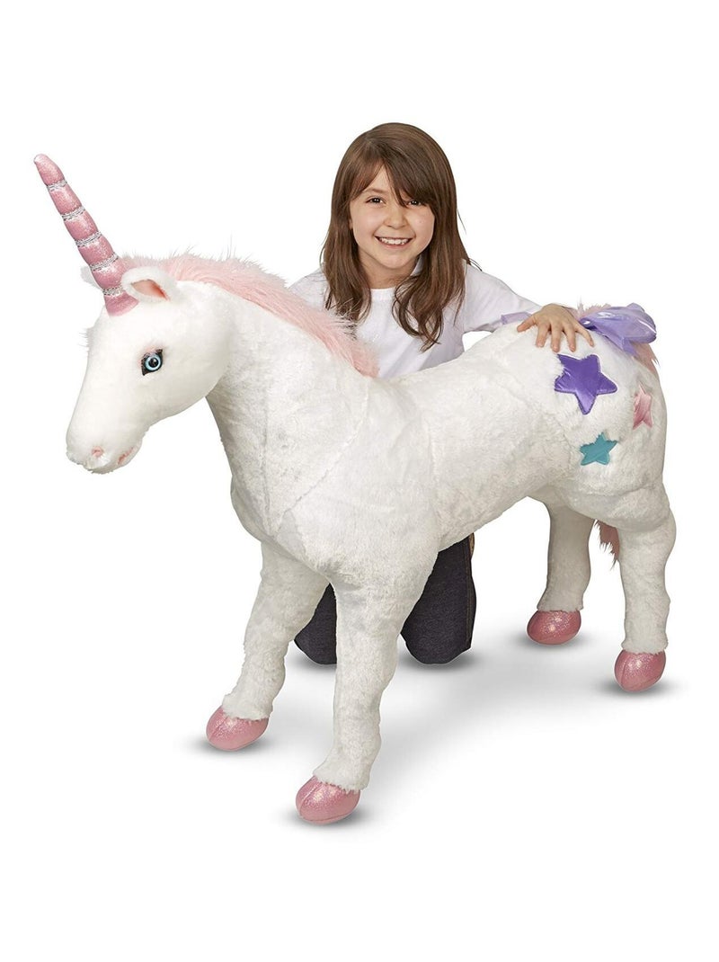 Peluche géante Licorne Blanc Bébé Kiabi