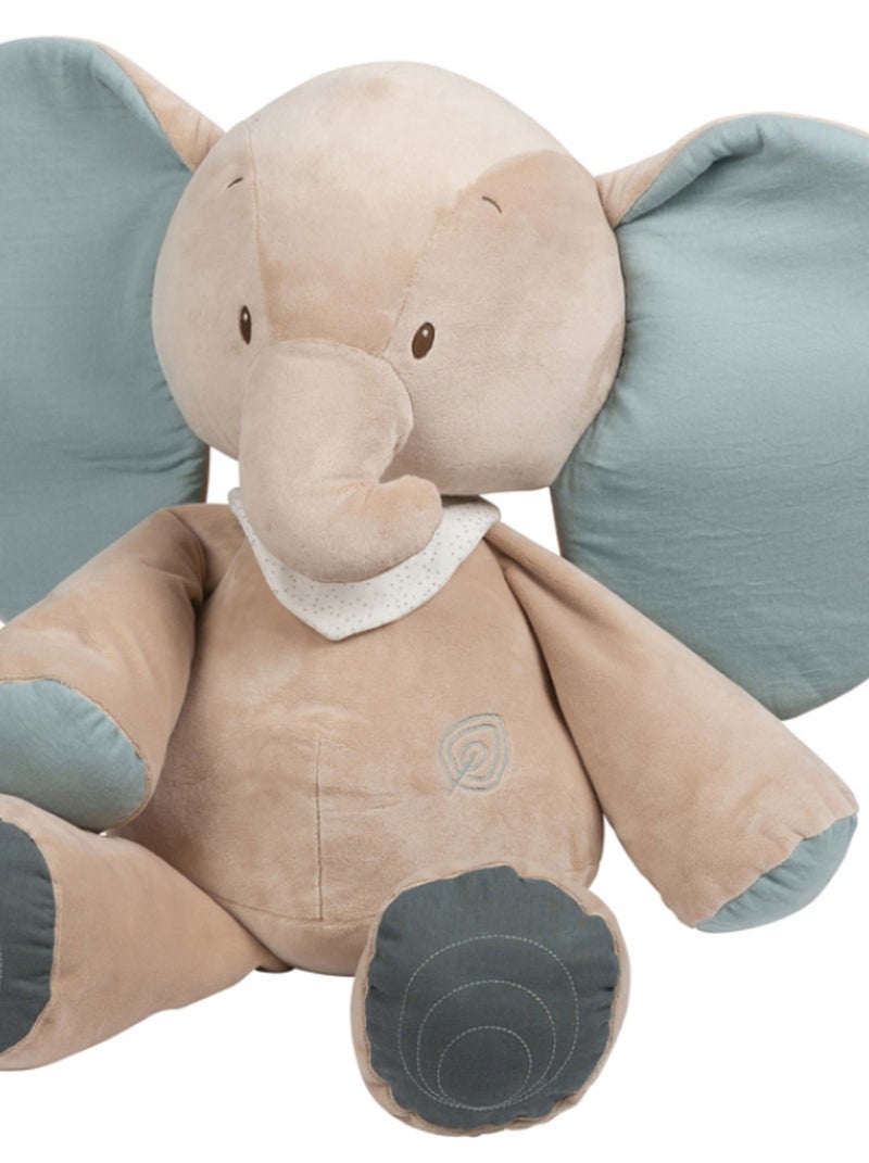Peluche géante Luna & Axel éléphant (75 cm) Vert - Kiabi